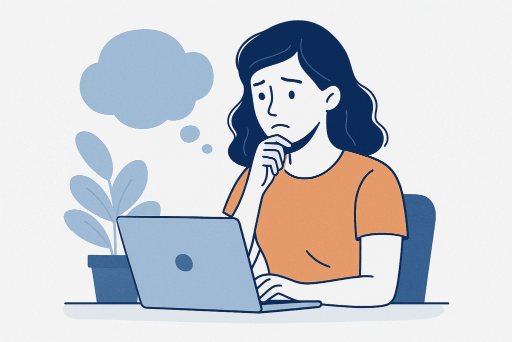 Ilustração moderna de profissionais colaborando em um ambiente de trabalho, cercados por ícones que representam crescimento, aprendizado e inovação.